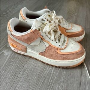 Nike Air Sneakers in Cream and Orange